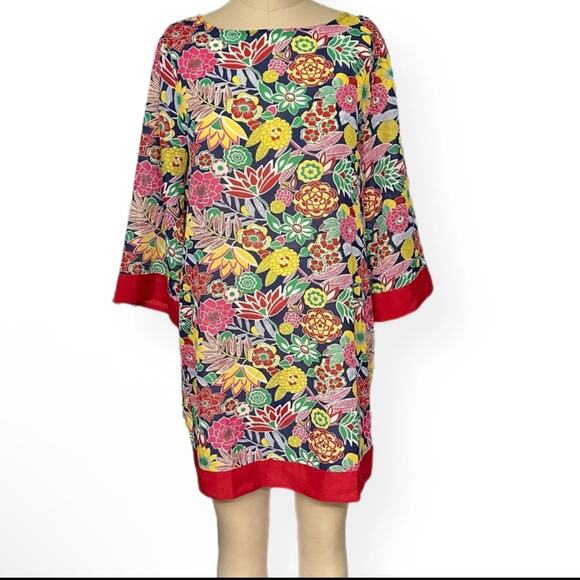 Talbots Floral Sheer Tunic Dress Cover-Up – Size Large Resort Beach Vaca Wear - Picture 2 of 8